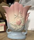 Vintage Hull Art Pottery USA Magnolia Vase 13 -4 3/4" Pink/Blue Matte