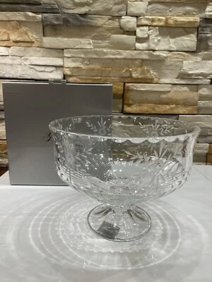Gorham 10” Chantilly Collection Centerpiece Pedestal Footed Crystal Bowl Czech - Image 1 of 4