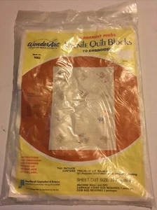 Manta bordada vintage WonderArt 12 rimas infantiles bloques edredón bebé 27x36 - Imagen 1 de 5