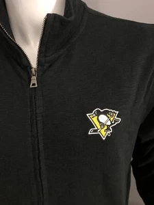 Pittsburgh Penguins Level Wear Topsail Negro Cremallera Completa Vellón Ligero (S-XXL) - Imagen 1 de 4