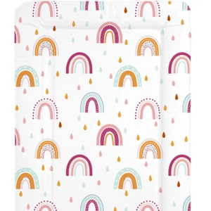 Cambiador de bebé alfombrilla de viaje, mesa o cuña - impermeable - diseño de lluvia arco iris - Imagen 1 de 11