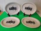 Fishs Eddy - Lincoln Log House - Taylor Quinn - 9.5" Oval Tray/Plate - Set of 4