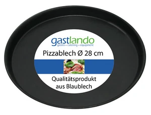 40 Stück Blaublech Pizzablech Pizzaform Ofenblech rund Ø 28 cm Gastlando - Picture 1 of 2
