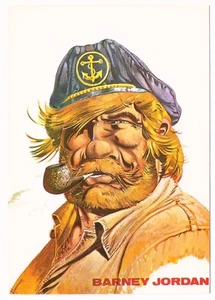 Carte postale BARNEY JORDAN - Hermann Greg - 1984 - Pipe, Marin - Picture 1 of 2