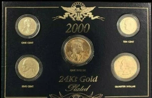 2000 US Mint Proof Set 24Kt Plated - Picture 1 of 2