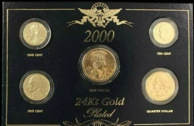 2000 US Mint Proof Set 24Kt Plated - Image 1 of 2