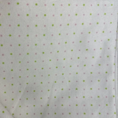 Pastel Polka Dots On White Flannel Fabric Joann Exclusive 4 3/4 Yards X 44” - Image 1 of 2