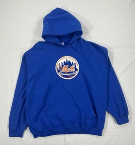 Sudadera con Capucha con Bolsillo Azul Naranja Logo New Era Logo New York Mets Para Hombre 3XL MLB - Imagen 1 de 7