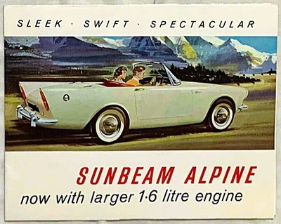 Sunbeam Alpine Series 2 Roadster & Hard Top brochure c1961 - #756/H - Image 1 of 3