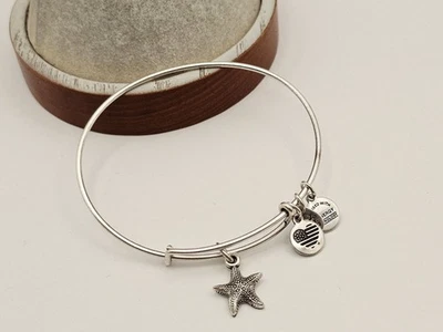 Alex & Ani 银色小号“海星”海滩小饰品手镯手链金属 ✨️  — 第 1/4 张图片