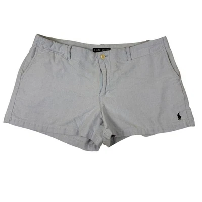 Pantalones Cortos Ralph Lauren Para Mujer Cambray Azul Claro Talla 12 Preppy Clásicos Verano Foto 1 de 4