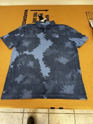 NWT MEN'S ADIDAS FLOWER MESH POLO, SIZE: L, COLOR: BLUE/NAVY (M30) - Image 1 of 4