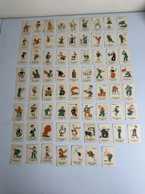 Vintage 1935 Babe Ruth & Ty Cobb Whitman's 72 Party Stunts Card Game 70 Cards - Image 1 of 4