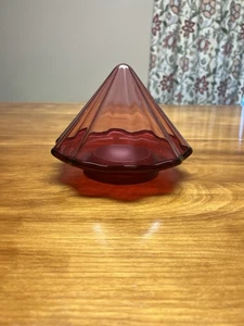 Tupperware (1) bonboniere candy snack dish tree shape red acrylic-demo item- - Picture 1 of 9
