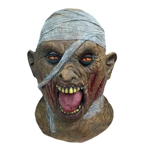 Halloween Momia Tutankamón Máscara de Goma de Miedo Disfraz Disfraz Juegos con disfraces - Imagen 1 de 16