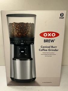 OXO Brew Conical Burr Coffee Grinder Stainless Silver Model 8717000 - Picture 1 of 9