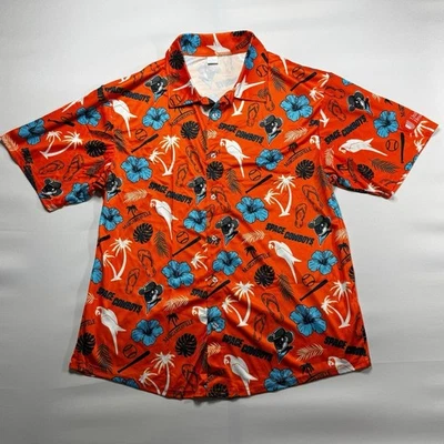 Camisa Margaritaville Para Hombre Aloha Space Cowboys Naranja Abotonada - Talla XL *LEER* Foto 1 de 4