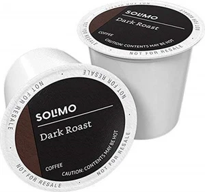 Marca Amazon - Cápsulas de café tostadas oscuras Solimo, 100 unidades (paquete de 1) - Imagen 1 de 5