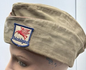 RARE MOBILGAS GAS STATION PEGAUSUS SERVICE STATION ATTENDANT HAT CAP 1930s/1940s - Picture 1 of 10