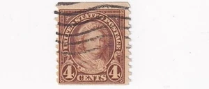 STAMPS US SCOTT 601 "Martha Washington" 4 CENT 1923 USED COIL WAVE CANCEL - A - Picture 1 of 1