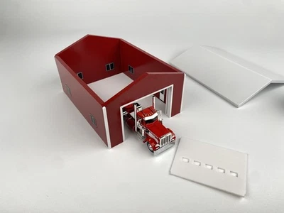 1/64 Farm Toy Building Shop 30x40 Red Sides White Roof  - Image 1 of 4