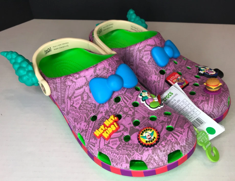 Crocs x Krusty the Clown Classic Clogs Mens 13 The Simpsons 211107-90H