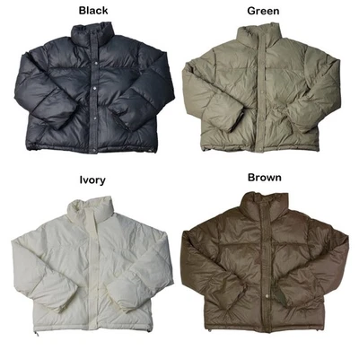 Jaqueta acolchoada Express feminina botões de pressão cropped - Imagem 1 de 3