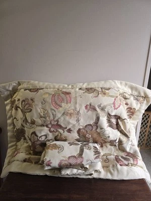 Set of 2 Rodeo Home Tan Pink Multicolor Damask Jacquard King Size Pillow Shams  - Image 1 of 4