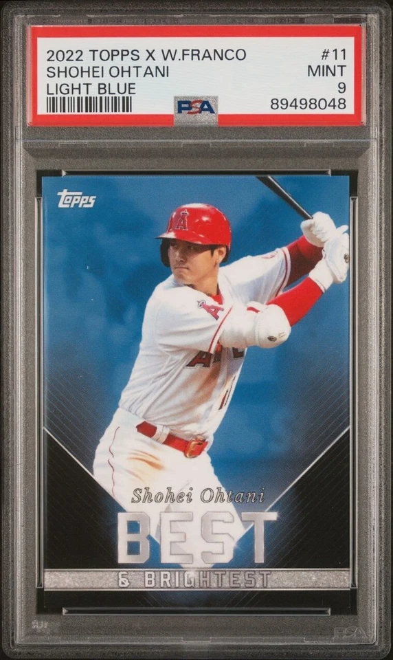 Shohei Ohtani 2022 Topps X Wander Franco Light Blue /50 PSA  - Image 1 of 1