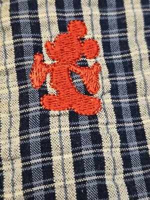 Disney Mickey Mouse 100% Cotton Kids Boys Shirt Top Button Embroider L45cm A36cm - Image 1 of 4