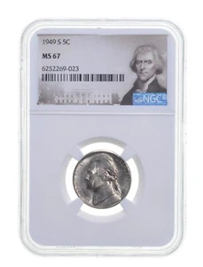 MS67 1949-S Jefferson Nickel - Graded NGC *3657 - Picture 1 of 3