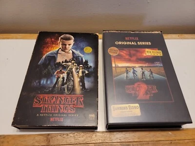 Stranger Things Season 1 and 2 Lot (Blu ray/DVD) Target Exclusive VHS Box Sets - Image 1 of 4