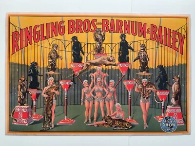 Ringling Bros Barnum and Bailey Circus Banner Carnival Poster Sign - HUGE - Image 1 of 4