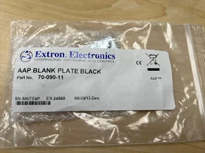 EXTRON 70-090-11 AAP BLANK PLATE Black SINGLE FOR AAP MOUNTING FRAMES NEW UNUSED - Picture 1 of 2