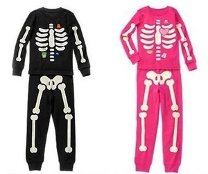 NWT Gymboree SKELETON Halloween Costume 2015 Pajamas Adult/Dad/Daddy/Mom/Mommy - Picture 1 of 3