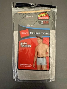 Vintage 2004 Hanes Stretch No Fly Trunks Size X-Large 2-Pack - Picture 1 of 7