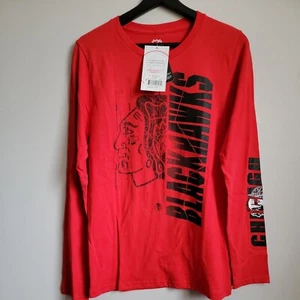 NWT NHL Chicago Blackhawks Youth Size XL (18/20) Red Long Sleeved Shirt - Picture 1 of 9