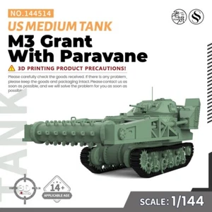 SSMODEL SS144514 1/144 Military Model Kit US M3 Grant With Paravane Medium Tank - Picture 1 of 11
