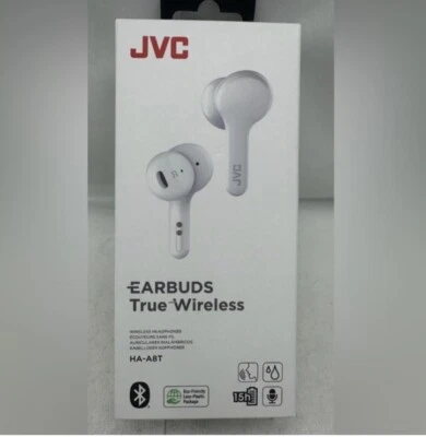 JVC HA-A8T True Wireless White Bluetooth Water Resistance IPX4 Earbuds - NEW - Image 1 of 4
