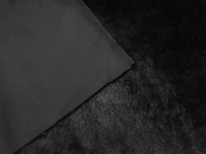 Kunstfell Webpelz Stoff Microvelour Rückseite Kurzhaar 27028 Schwarz Deko Decke - Bild 1 von 6