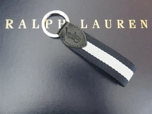 Polo RALPH LAUREN Keychain Keyring FOB Leather & Nylon - Picture 1 of 7