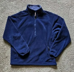 Pullover polar vintage LL Bean azul marino 1/4 cremallera para hombre talla grande L - Imagen 1 de 6