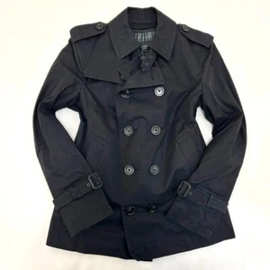 Burberry BLACK LABEL black pea coat liner M Nova check From Japan - Picture 1 of 9