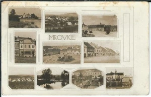 Postal Mirovice - diferentes motivos del lugar - blanco/negro - Imagen 1 de 2