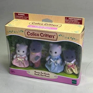 EPOCH Calico Critters Movable Persian Cat Family Toy 4 Piece Set CC1865 - Picture 1 of 9