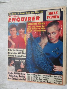 NATIONAL ENQUIRER MAGAZINE MAY 28, 1985 CHARLENE TILTON ON DALLAS BROOKE SHIELDS - Picture 1 of 2