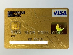 Piraeus Bank Credit Card▪️Greece▪️2012 Exp▪️Chip▪️Unsigned▪️Collectible Only - Picture 1 of 2