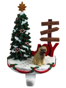 Cairn Terrier Stocking Holder Hanger Red - Picture 1 of 1