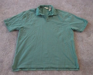 Eddie Bauer Polo Shirt Men's Size 2XL, Green Plaid, Short Sleeve - Picture 1 of 9