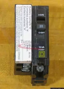 Square D QOB1202100 Interruttori, 20 Ampere, Interruttore Allarme, 10 kAIR, NUOVO! - Foto 1 di 2
